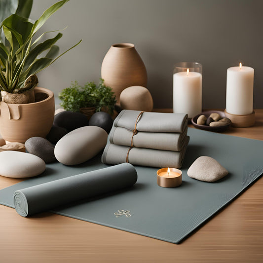 Premium yoga essentials kit with custom monogram