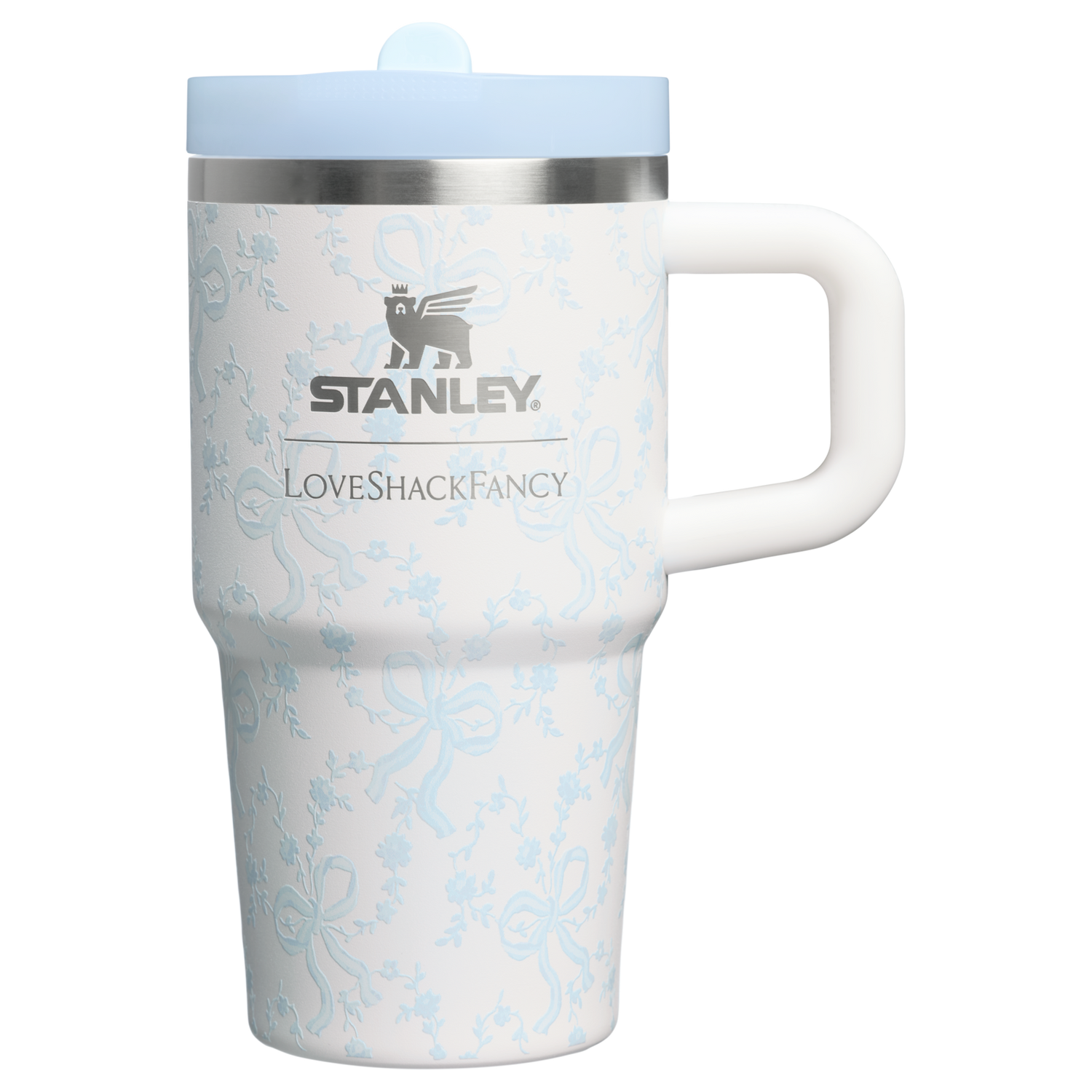 Stanley 1913 Stanley 1913 x LoveShackFancy Holiday Quencher® ProTour Flip Straw Tumbler 20 OZ 0.59 L in Coquette Bow Winter Ice | View 1