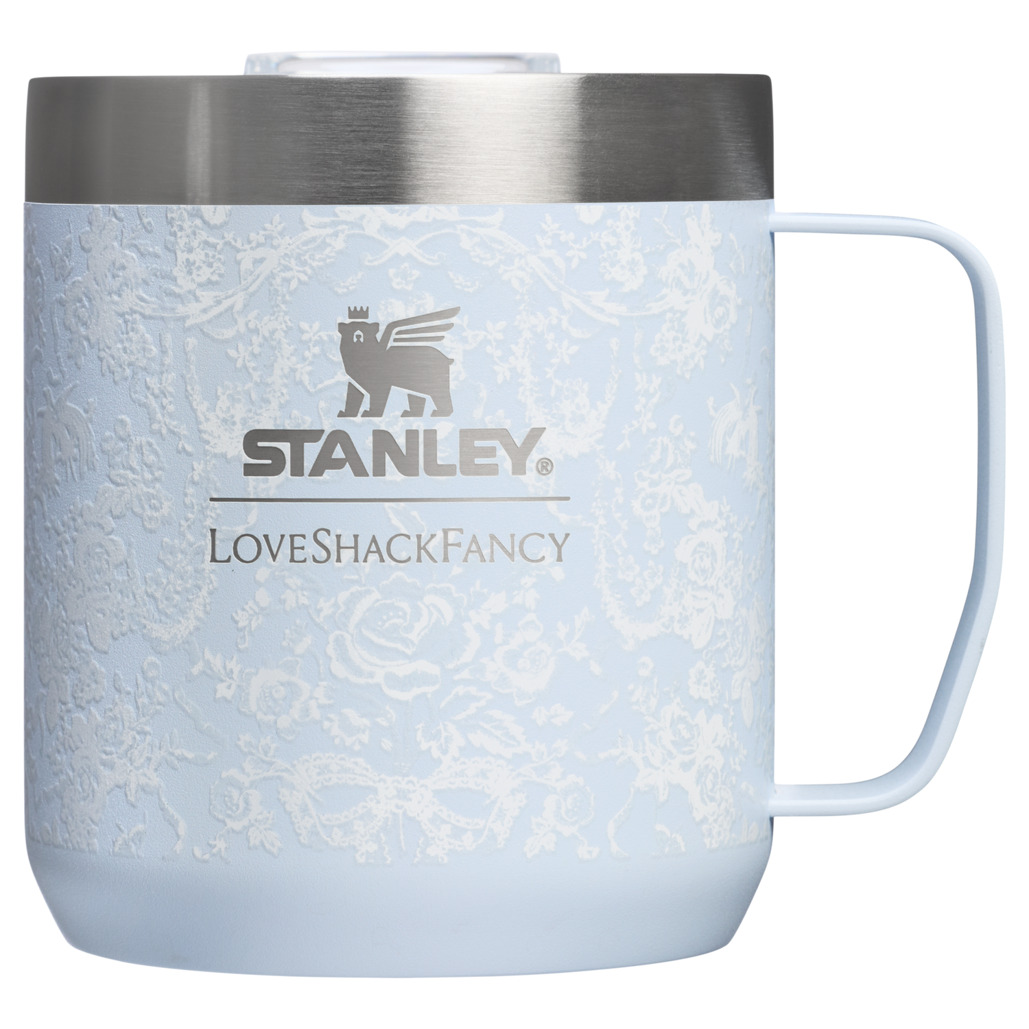 Stanley 1913 Stanley 1913 x LoveShackFancy Holiday Everyday Camp Mug Set 12 OZ 0.35 L in Toscana Toile Alpine Blue | View 2