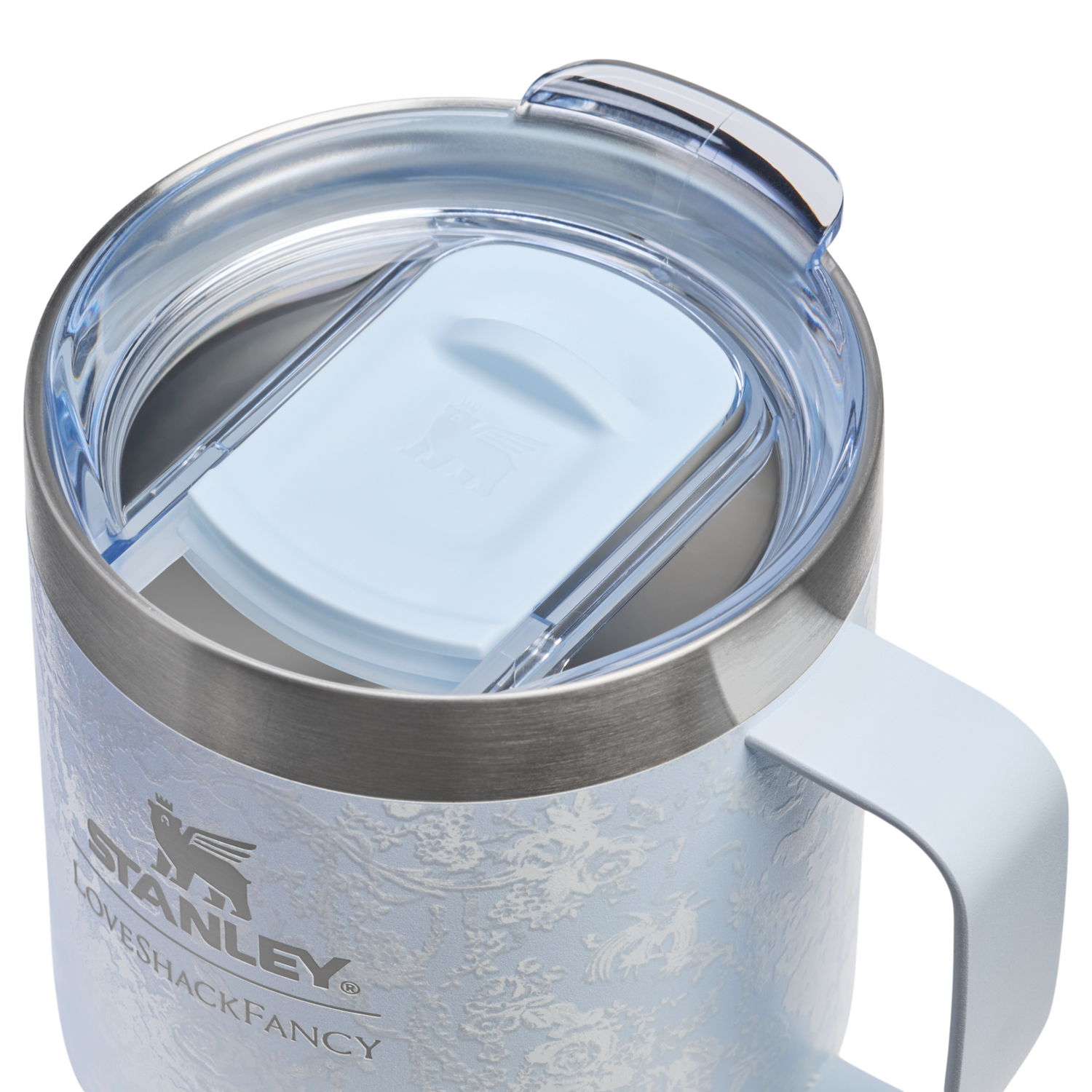 Stanley 1913 Stanley 1913 x LoveShackFancy Holiday Everyday Camp Mug Set 12 OZ 0.35 L in Toscana Toile Alpine Blue | View 4