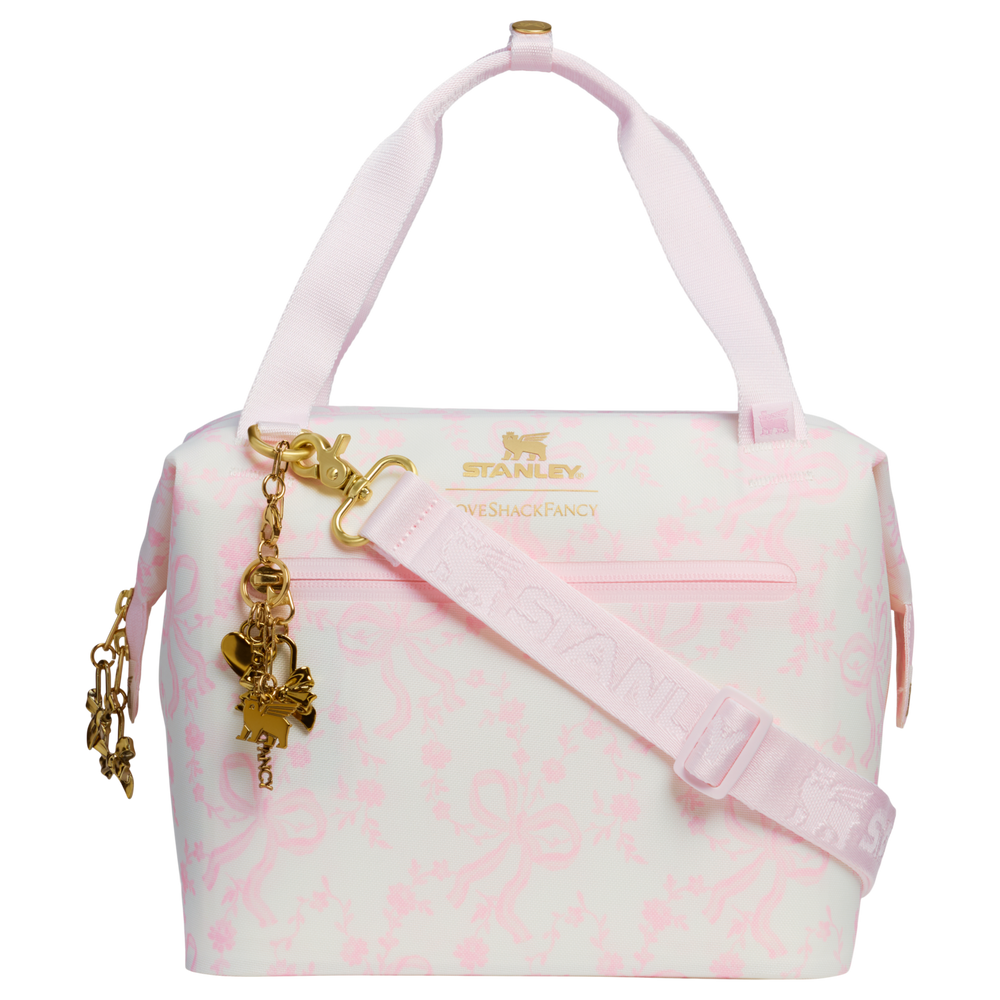 Stanley 1913 Stanley 1913 x LoveShackFancy Holiday All Day Julienne Mini Cooler 10 Can 7.4 QT 7.0 L in Coquette Bow Chantilly | View 1