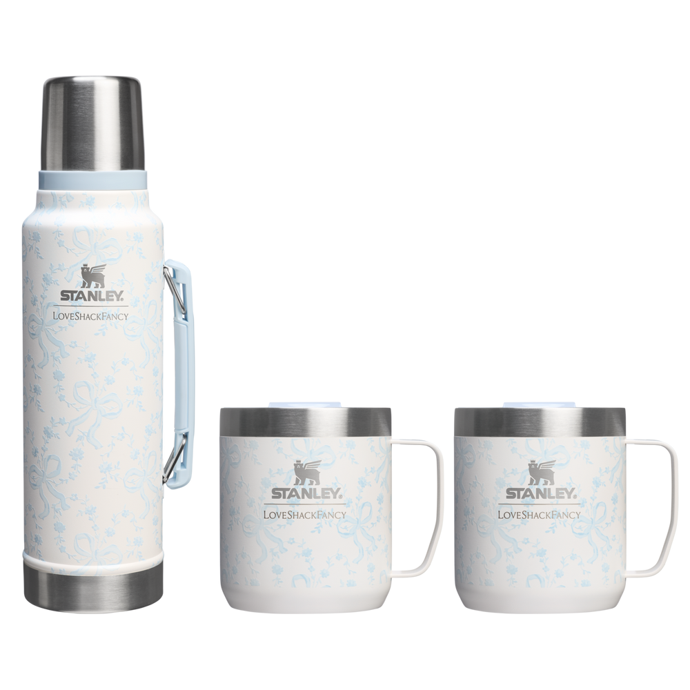 Stanley 1913 Stanley 1913 x LoveShackFancy Holiday The Everyday Cocoa Set in Coquette Bow Winter Ice | View 1
