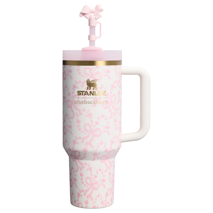 Stanley 1913 Stanley 1913 x LoveShackFancy Holiday Quencher® H2.0  FlowState™ Tumbler 40 OZ 1.18 L in Coquette Bow Chantilly