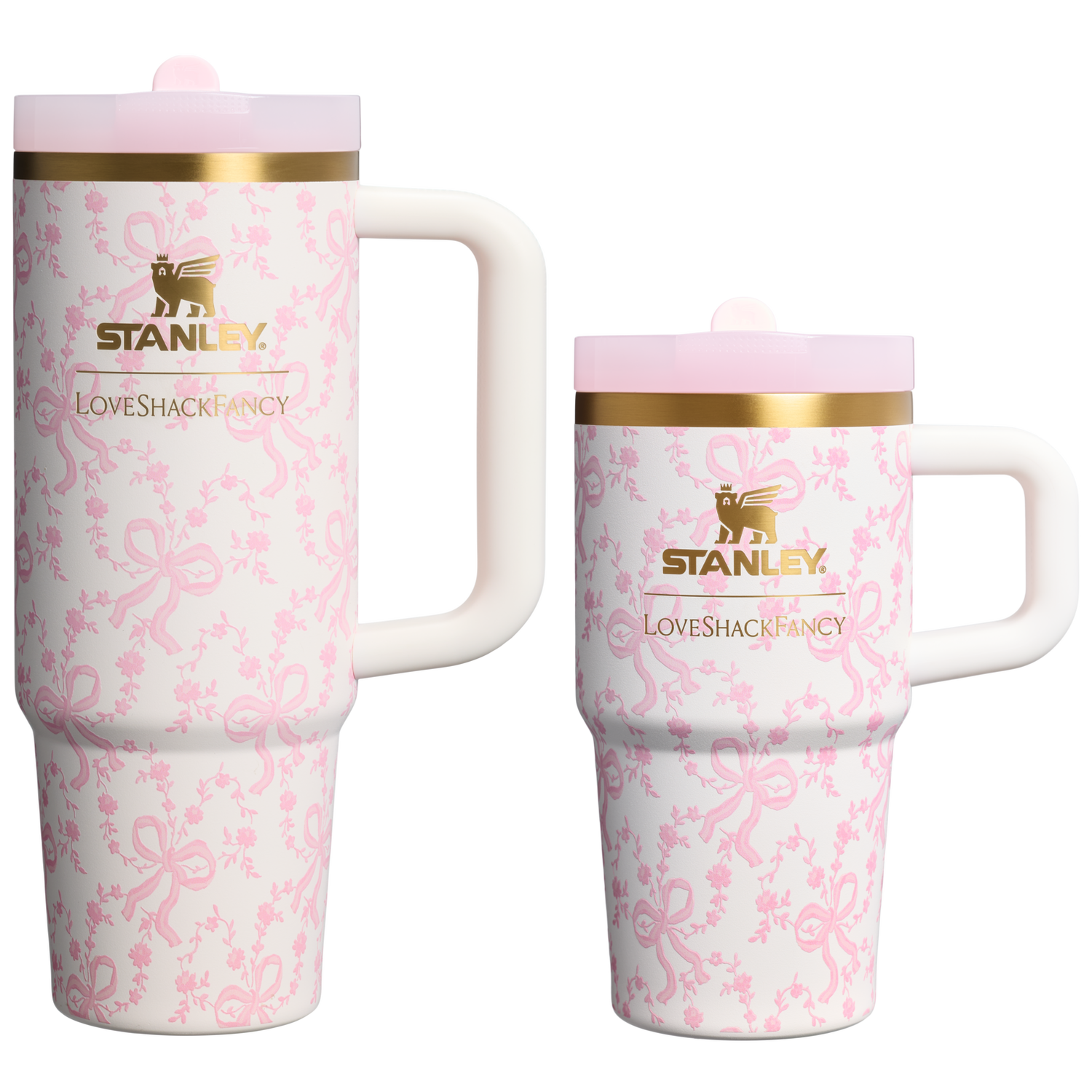 Stanley 1913 Stanley 1913 x LoveShackFancy Holiday The Quencher® Details ProTour Tumbler Set 2-pack in Coquette Bow Chantilly | View 1