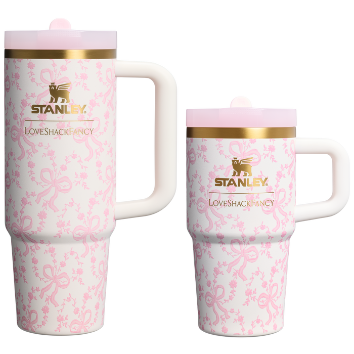 Stanley 1913 Stanley 1913 x LoveShackFancy Holiday The Quencher® Details ProTour Tumbler Set 2-pack in Coquette Bow Chantilly