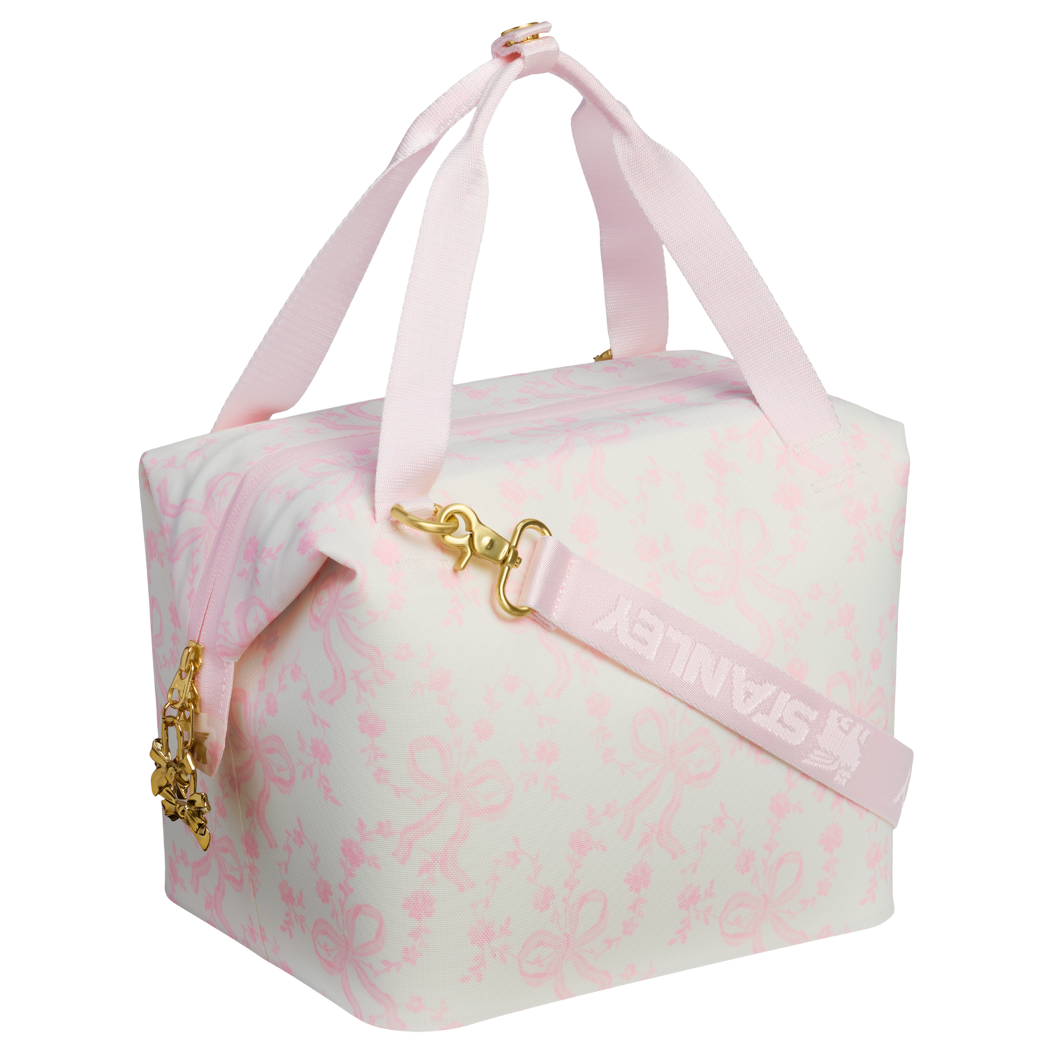 Stanley 1913 Stanley 1913 x LoveShackFancy Holiday All Day Julienne Mini Cooler 10 Can 7.4 QT 7.0 L in Coquette Bow Chantilly | View 2