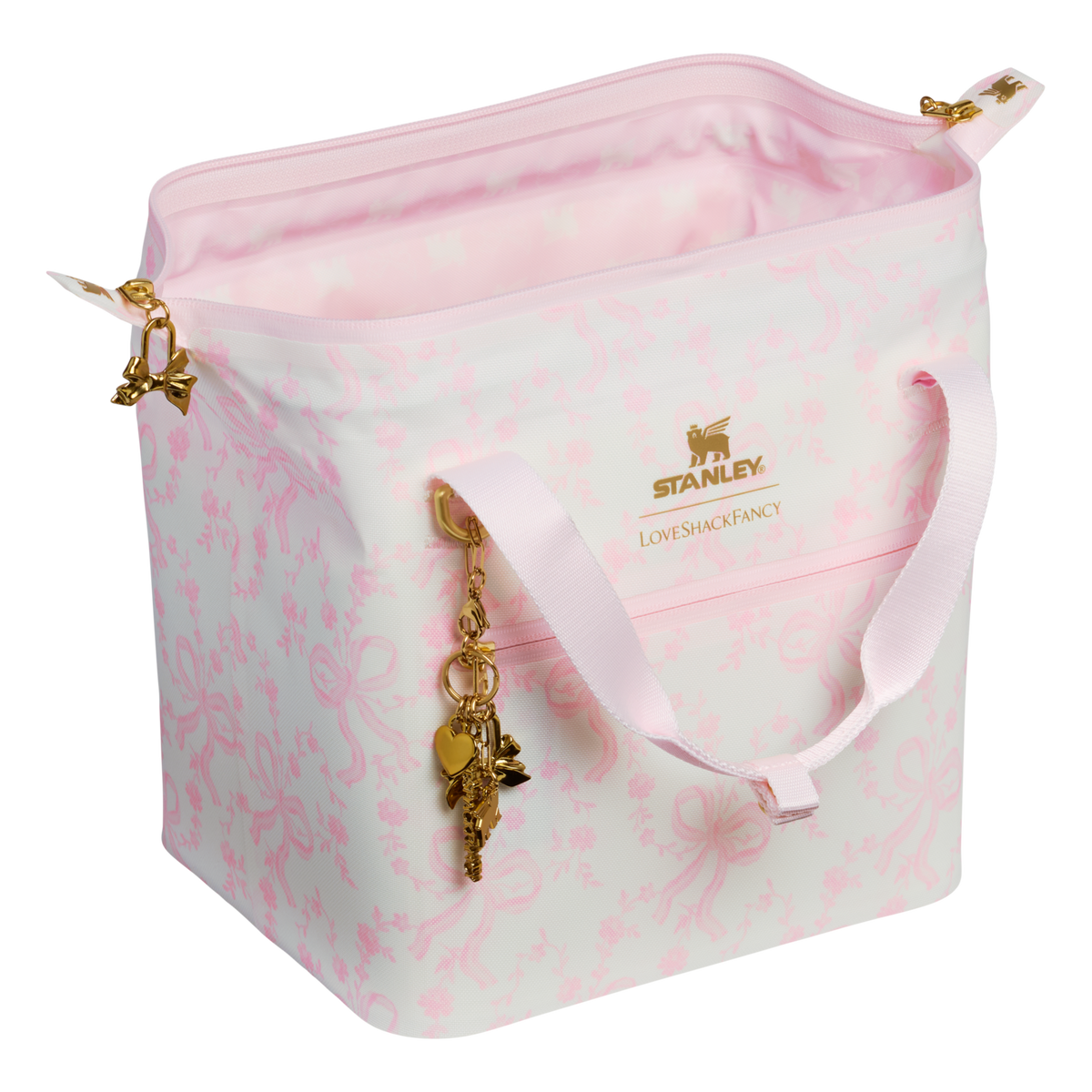 Stanley 1913 Stanley 1913 x LoveShackFancy Holiday All Day Julienne Mini Cooler 10 Can 7.4 QT 7.0 L in Coquette Bow Chantilly | View 3