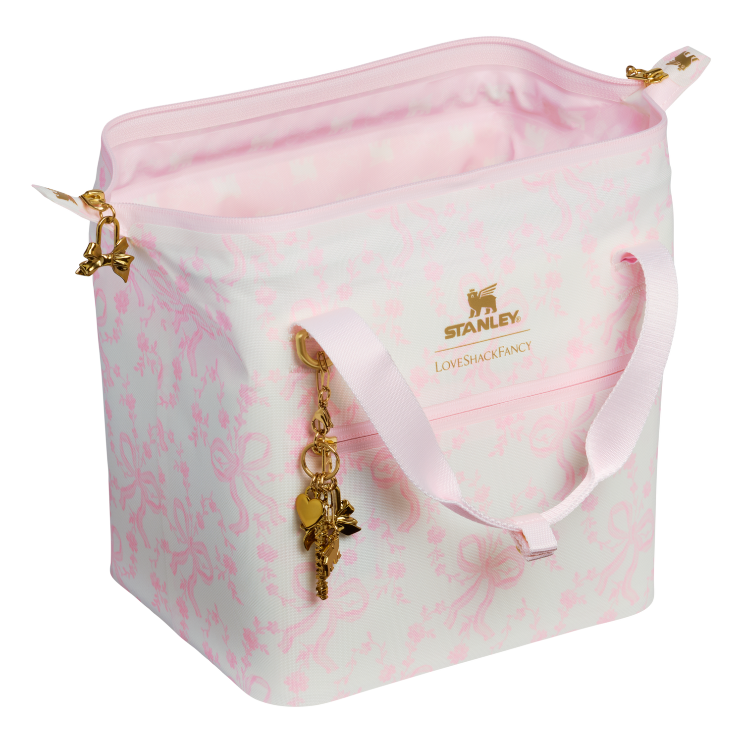 Stanley 1913 Stanley 1913 x LoveShackFancy Holiday All Day Julienne Mini Cooler 10 Can 7.4 QT 7.0 L in Coquette Bow Chantilly | View 3