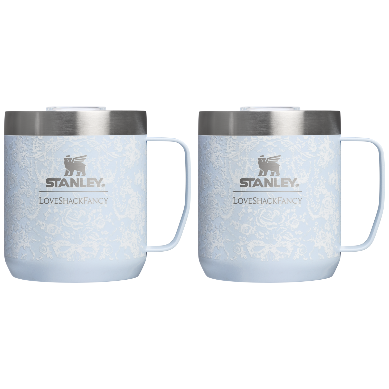 Stanley 1913 Stanley 1913 x LoveShackFancy Holiday Everyday Camp Mug Set 12 OZ 0.35 L in Toscana Toile Alpine Blue