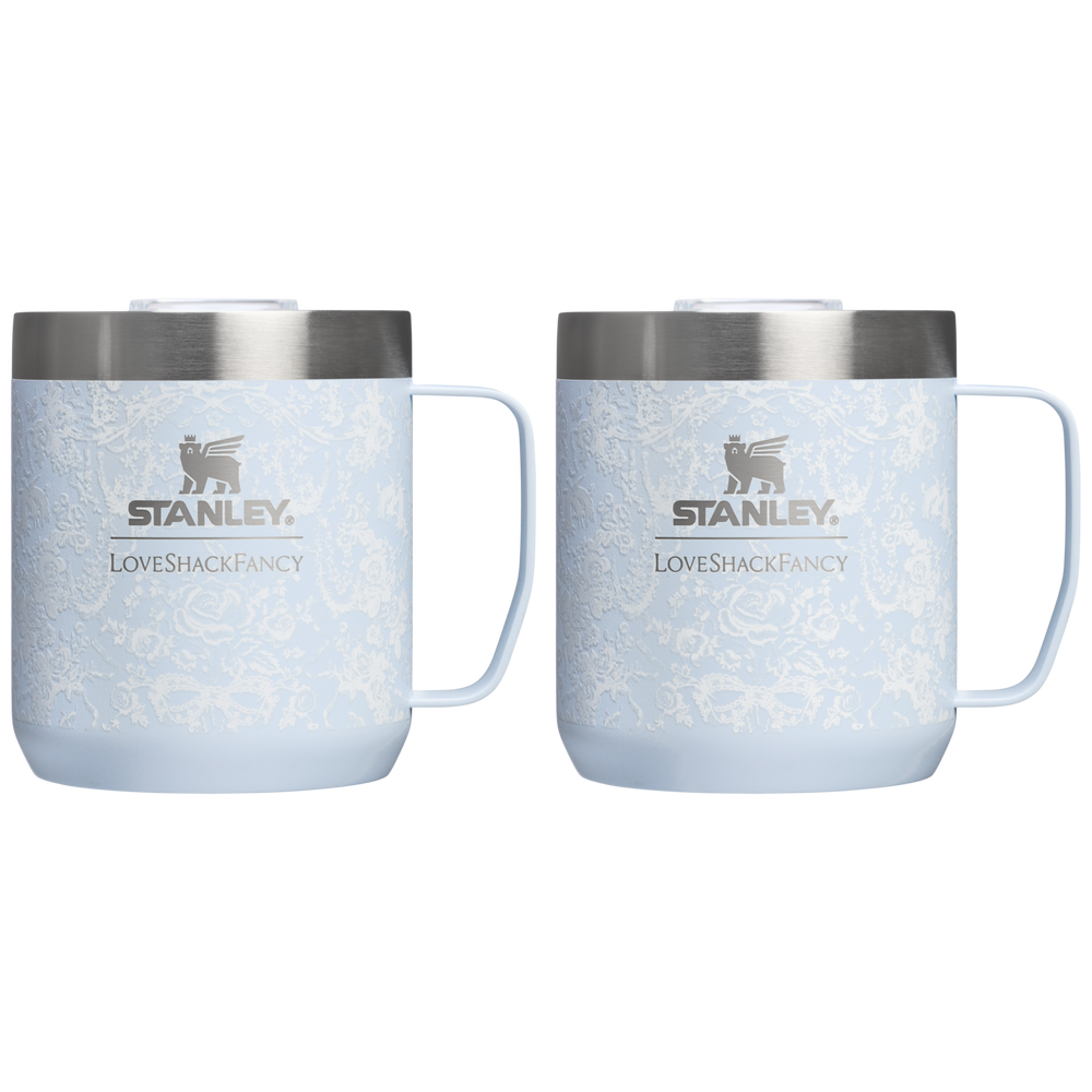 Stanley 1913 Stanley 1913 x LoveShackFancy Holiday Everyday Camp Mug Set 12 OZ 0.35 L in Toscana Toile Alpine Blue | View 1