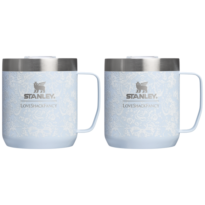 Stanley 1913 Stanley 1913 x LoveShackFancy Holiday Everyday Camp Mug Set 12 OZ 0.35 L in Toscana Toile Alpine Blue