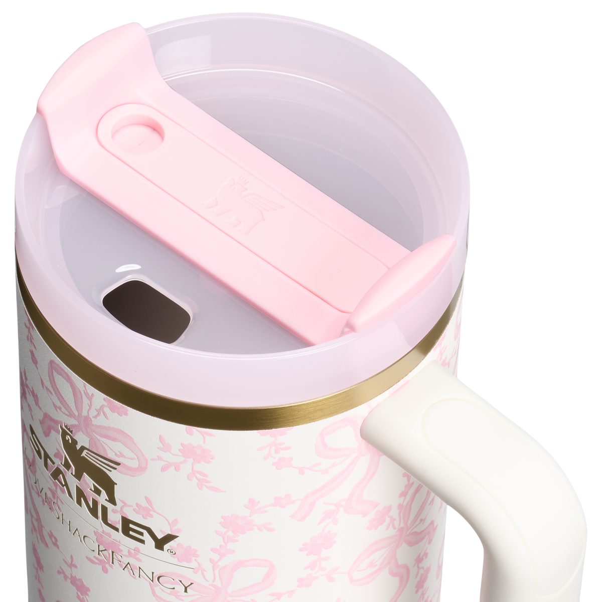 Stanley 1913 Stanley 1913 x LoveShackFancy Holiday Quencher® H2.0  FlowState™ Tumbler 40 OZ 1.18 L in Coquette Bow Chantilly | View 3