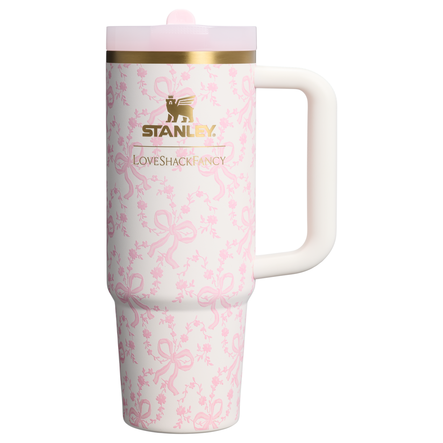 Stanley 1913 Stanley 1913 x LoveShackFancy Holiday Quencher® ProTour Flip Straw Tumbler 30 OZ 0.89 L in Coquette Bow Chantilly | View 1