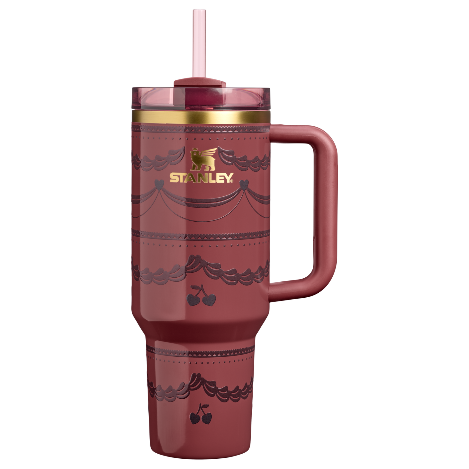 Stanley 1913 The Valentine’s Day Quencher H2.0 Flowstate™ Tumbler 40 OZ 1.18 L in Red Velvet Cake | View 1