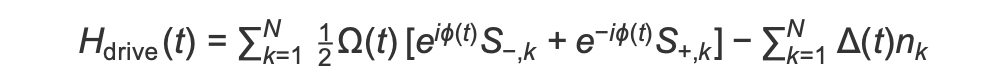 Ecuación matemática que representa el cálculo de una función de accionamiento hamiltoniano.