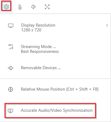 Audio/Video Botón de configuración que se encuentra en la parte inferior del menú de configuración.