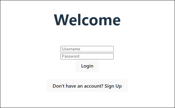 Capture d'écran de la page d'inscription pour un exemple d'application Web basé sur React.