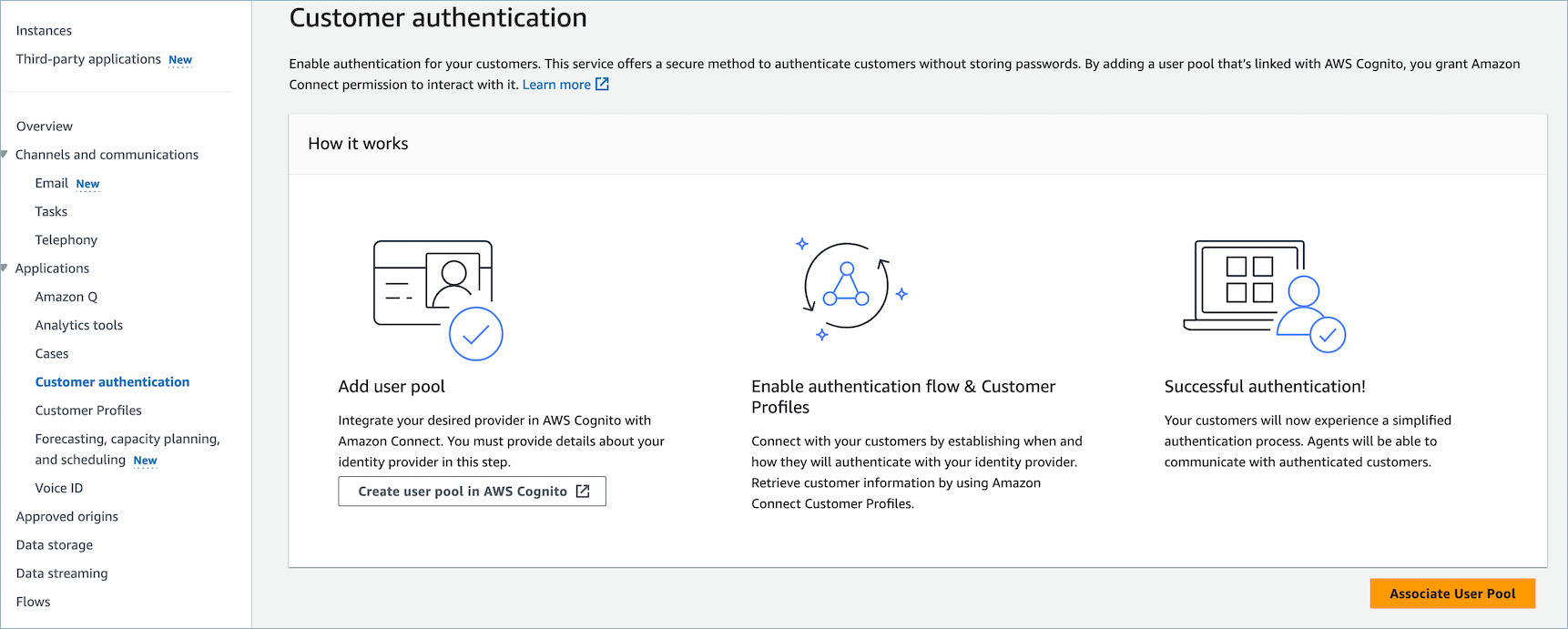 Authentification du client pour les groupes d’utilisateurs Amazon Cognito.