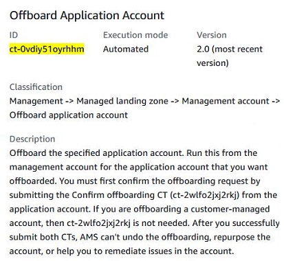 Page du compte d'application externe indiquant l'ID, le mode d'exécution automatisé et la version 2.0.