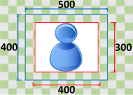 Figure 3D bleue ressemblant à un bonhomme de neige ou à des sphères empilées centrées dans un cadre carré.