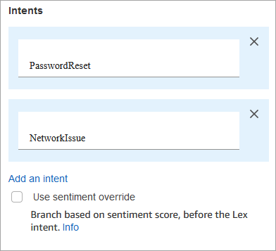 Bagian Intent, maksud dan PasswordReset NetworkIssue maksud.