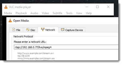 Melihat aliran di VLC.