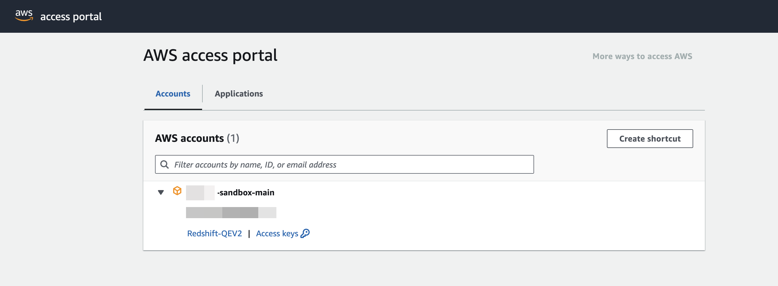 Langkah j, Masuk untuk AWS mengakses portal.