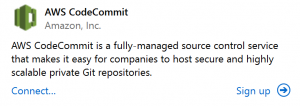 AWS CodeCommit entri di Kelola Koneksi