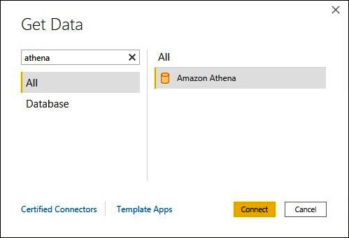 Scegli il connettore Amazon Athena