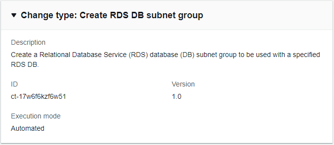 Modifica digita i dettagli per la creazione di un gruppo di sottoreti RDS DB, incluse la descrizione e la modalità di esecuzione.