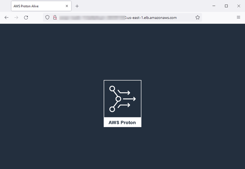 Un browser Web che mostra il sito di immagini statiche risultante dalla procedura CLI introduttiva
