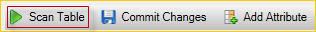 Tre pulsanti denominati Scan Table, Commit Changes e Add Attribute.
