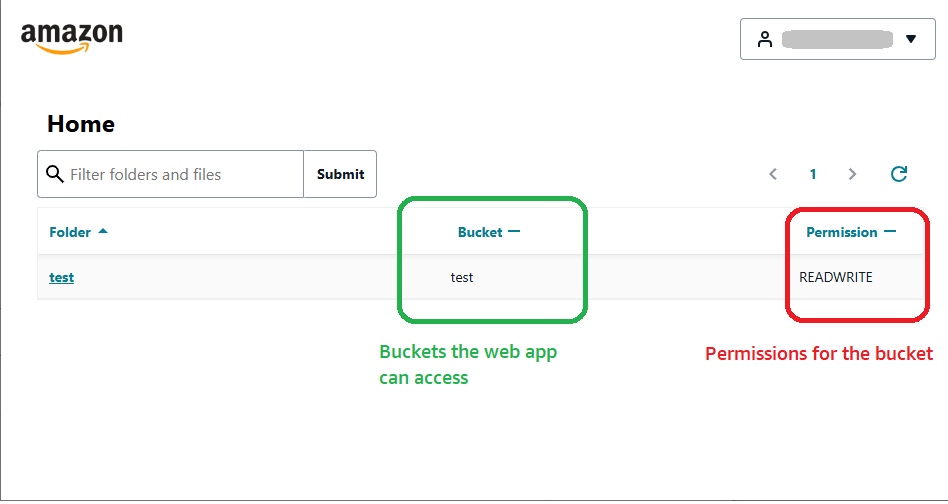 Schermata che mostra la posizione principale di un utente finale di un'app Web.