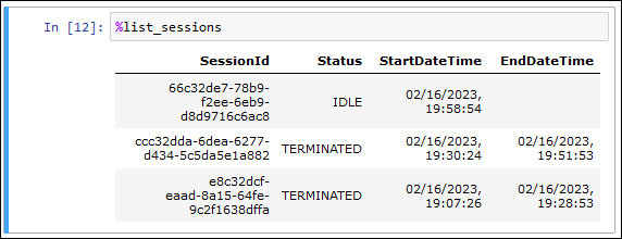 %list_sessions の使用。