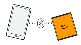 Bluetooth를 통해 AWS 게이트웨이에 연결하는 휴대폰.