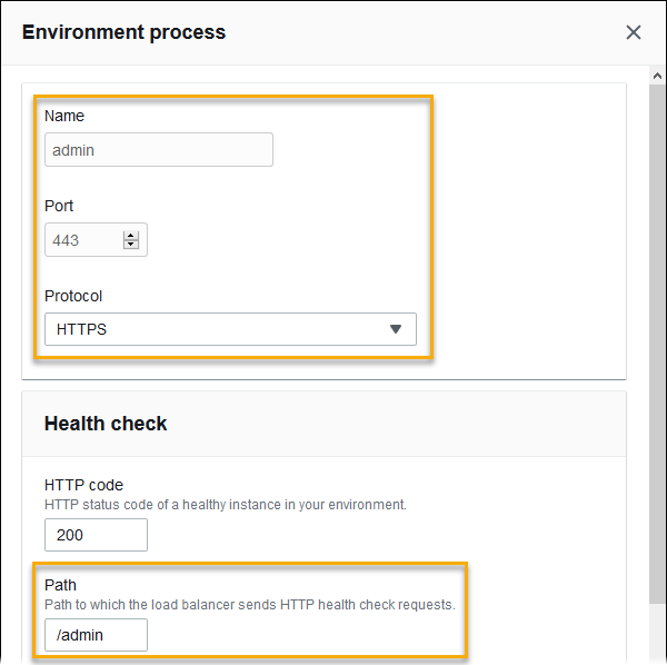 Application Load Balancer 구성 예제 - 관리 프로세스 추가