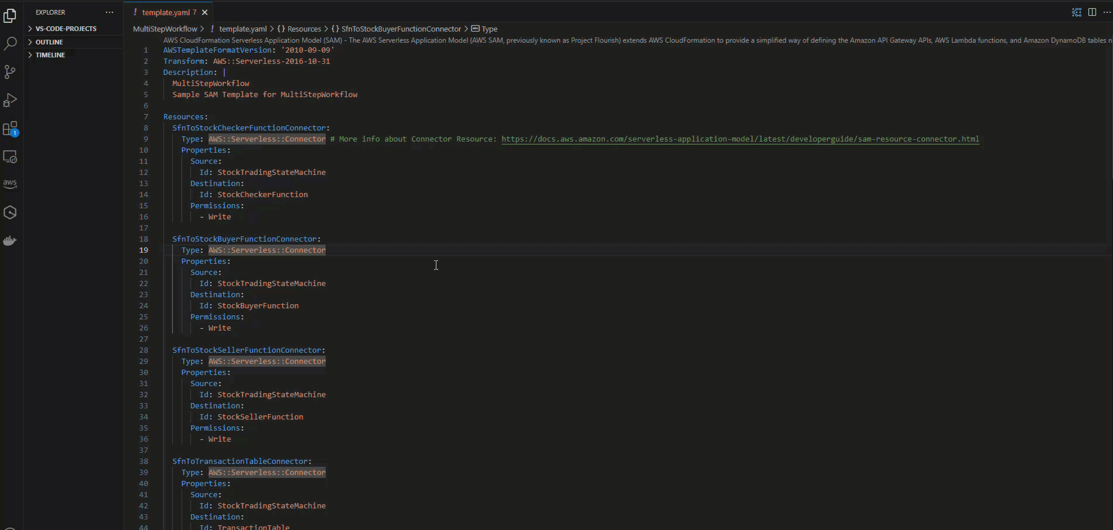 Infrastructure Composer는를 통해 액세스됩니다 AWS Toolkit for Visual Studio Code.