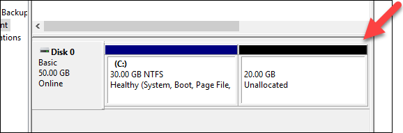 Espaço em disco não alocado no Gerenciamento de Disco do Windows