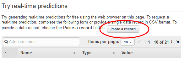 Cole um botão de gravação destacado na interface de previsões em tempo real.