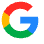 带有五彩 G 字母图标的 Google 徽标。