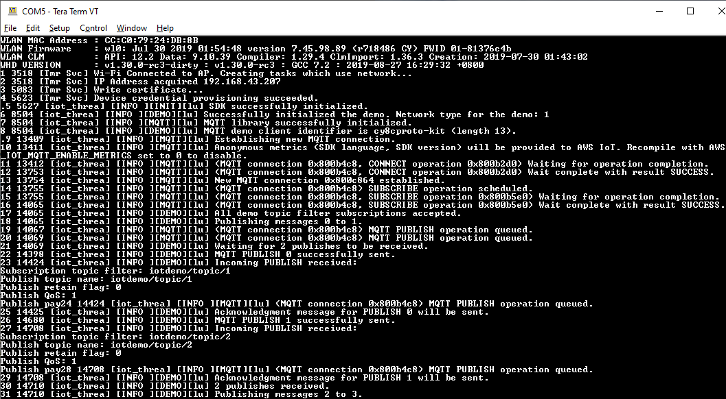 构建 aws_demo 项目后终端输出的屏幕截图。