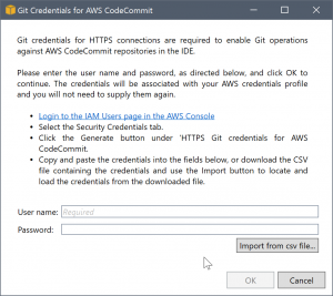 用于 AWS CodeCommit 的 Git 凭证