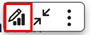 Icon showing a house with an upward arrow and a menu button.