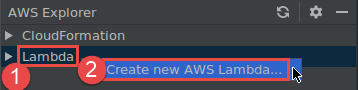 從 AWS Explorer 開始建立 AWS Lambda 函數
