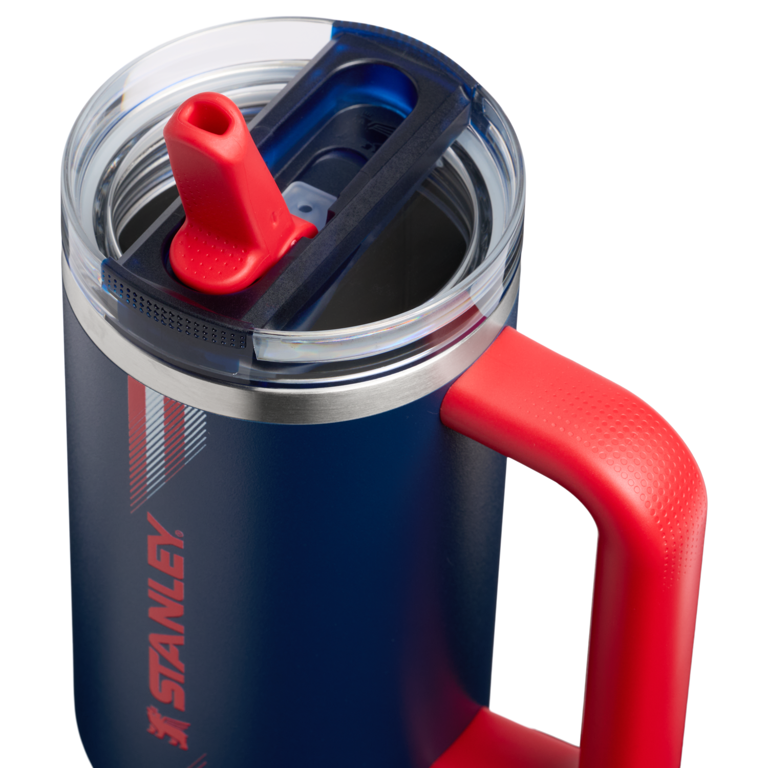 Stanley 1913 Country Collection クエンチャー プロツアー フリップストロー 真空断熱タンブラー 30 oz （約0.89L） in Team Navy Red | View 3