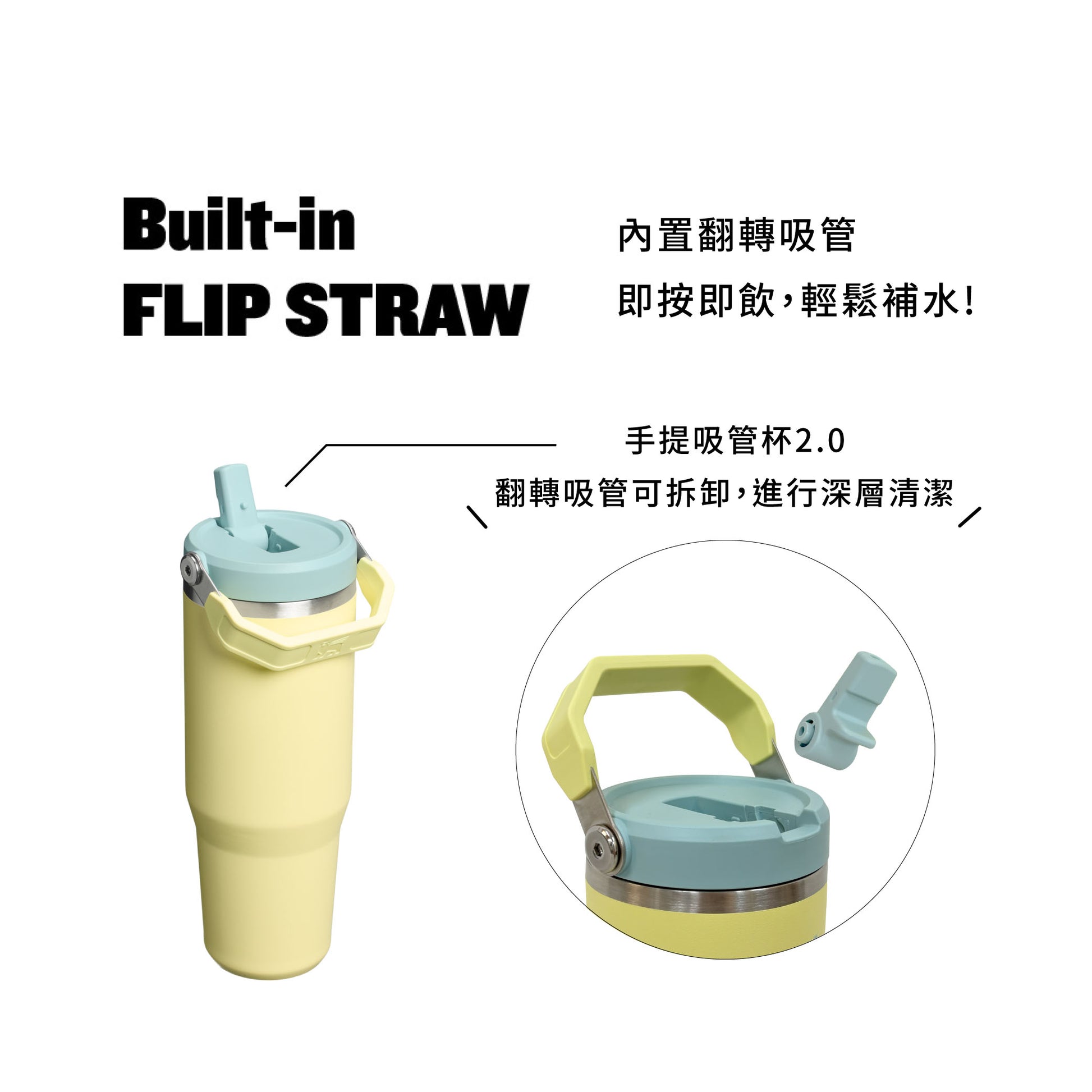IceFlow 手提吸管杯2.0 | 0.59L | 春日綻放