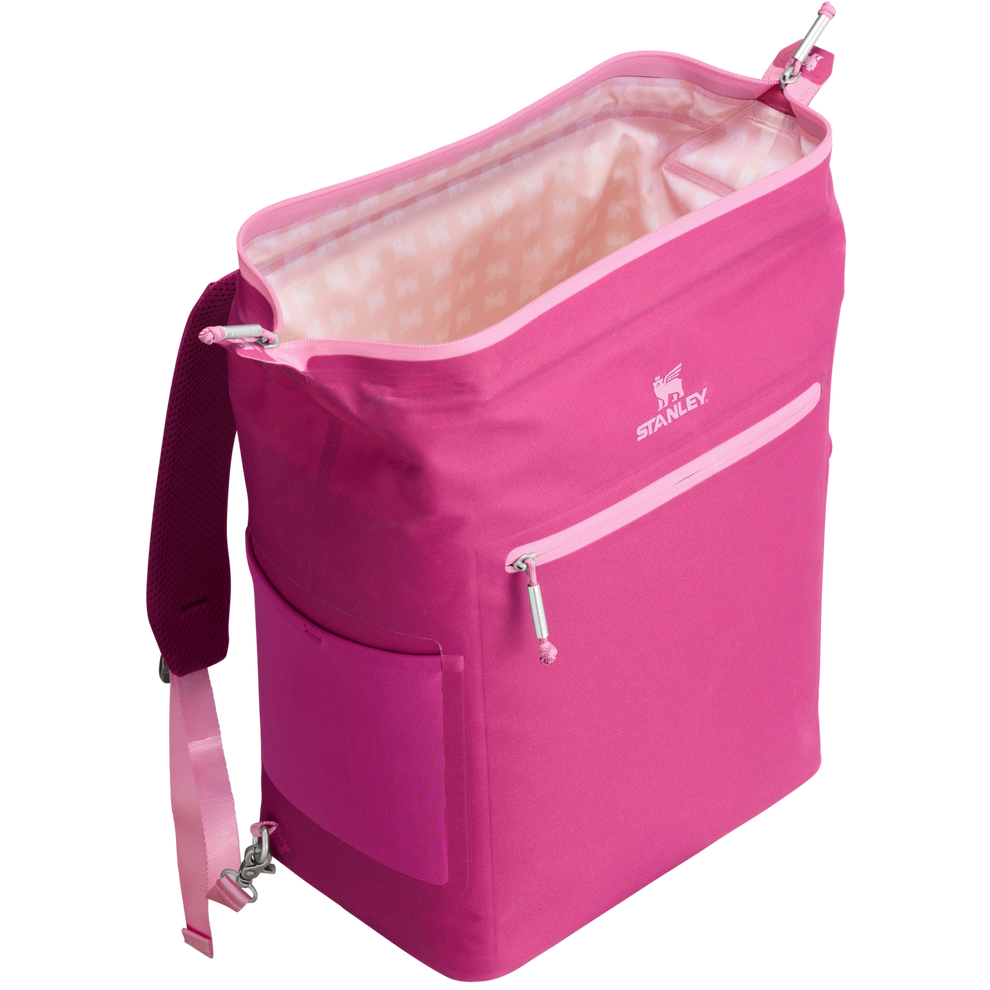 Stanley 1913 The All Day Madeleine Midi Cooler Backpack 20 Can 14.8 QT 14.0 L in Fuchsia