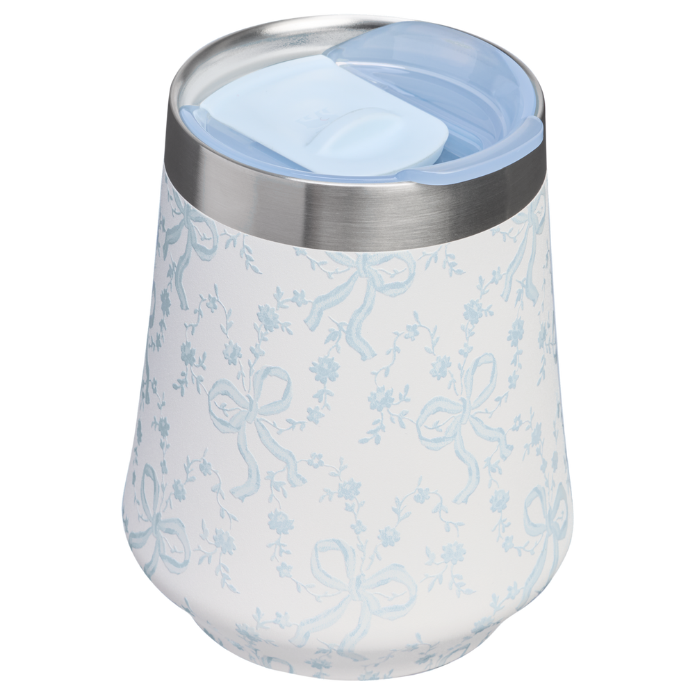 Stanley 1913 Stanley 1913 x LoveShackFancy Holiday The Reserve Wine Tumbler Set 11 OZ (2-pack) in Coquette Bow Winter Ice | View 3