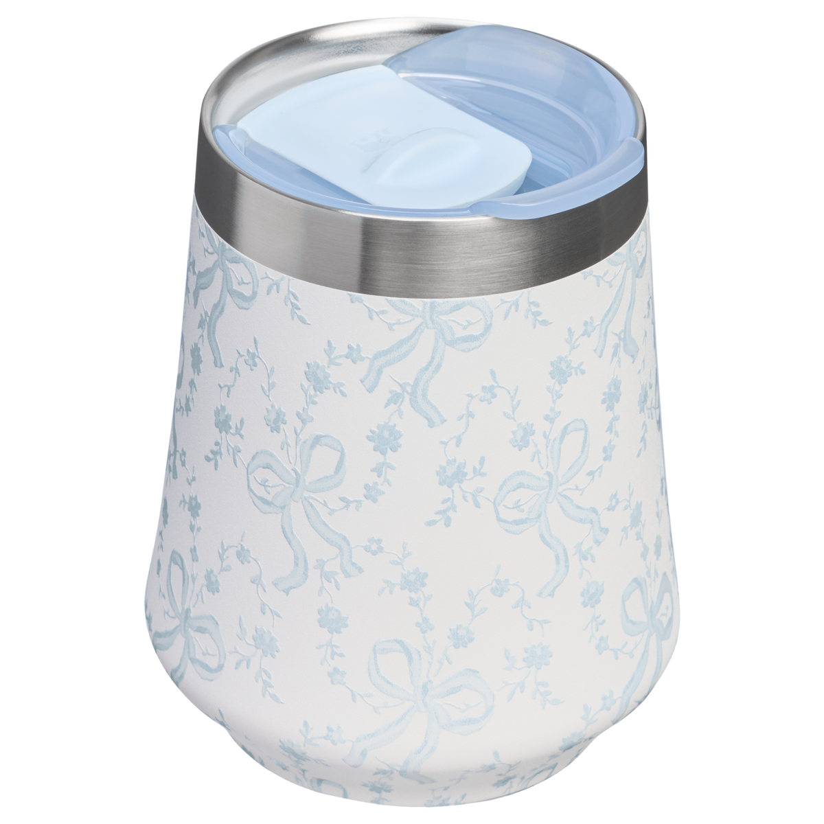 Stanley 1913 Stanley 1913 x LoveShackFancy Holiday The Reserve Wine Tumbler Set 11 OZ (2-pack) in Coquette Bow Winter Ice | View 3