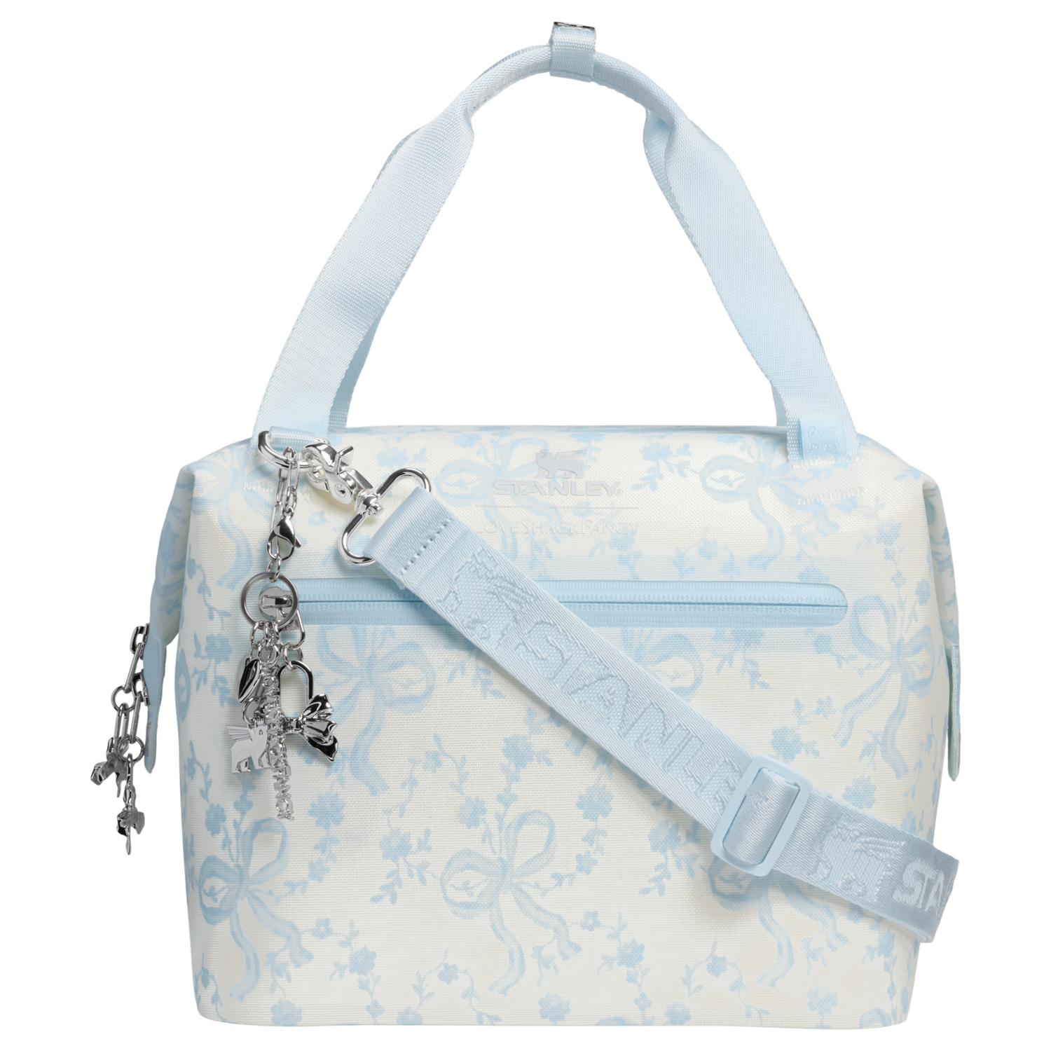 Stanley 1913 Stanley 1913 x LoveShackFancy Holiday All Day Julienne Mini Cooler 10 Can 7.4 QT 7.0 L in Coquette Bow Winter Ice | View 1